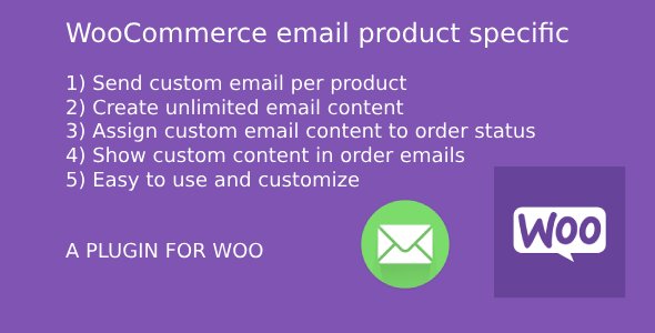 Custom email per product for WooCommerce