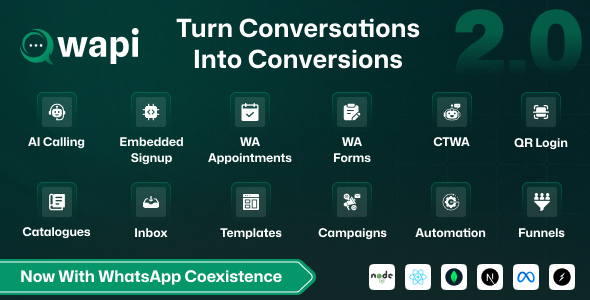 Wapi â€“ WhatsApp CRM SaaS with Chatbot Flow Builder, API Automation & Multi-Tenant System